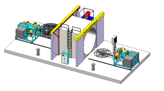 2 Arms Shuttle Rotomolding Machine Tipe Oven Disesuaikan
