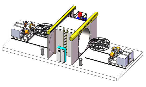 2 Arms Shuttle Rotomolding Machine Tipe Oven Disesuaikan