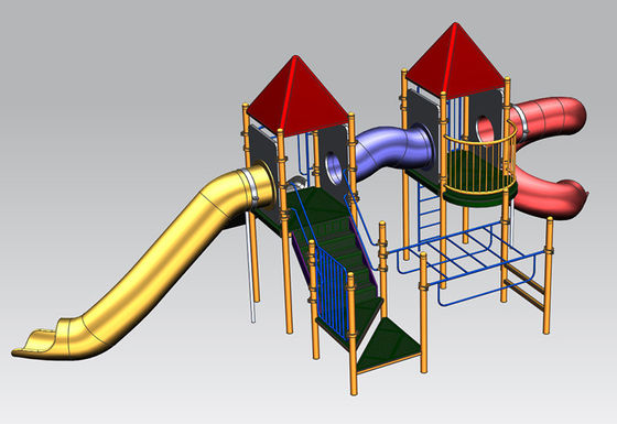 Cetakan Rotasi Aluminium Rongga Tunggal Untuk Playground Slide Balita Bermain Mainan