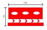Rotational Moulding Products Road Barrier 1350x750mm 3 Lubang